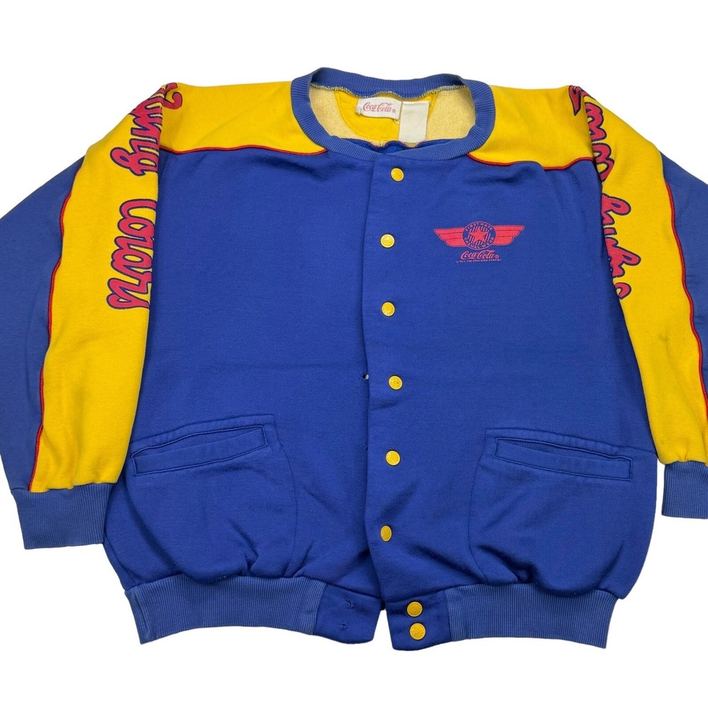 Vintage 1985 Coca Cola Flying Colors Sweatshirt Jacket size Men's Medium? - Picture 4 of 16